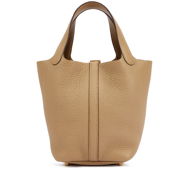 Hermès Beige Marfa Clemence Picotin Lock 18 Gold Hardware - Image 4